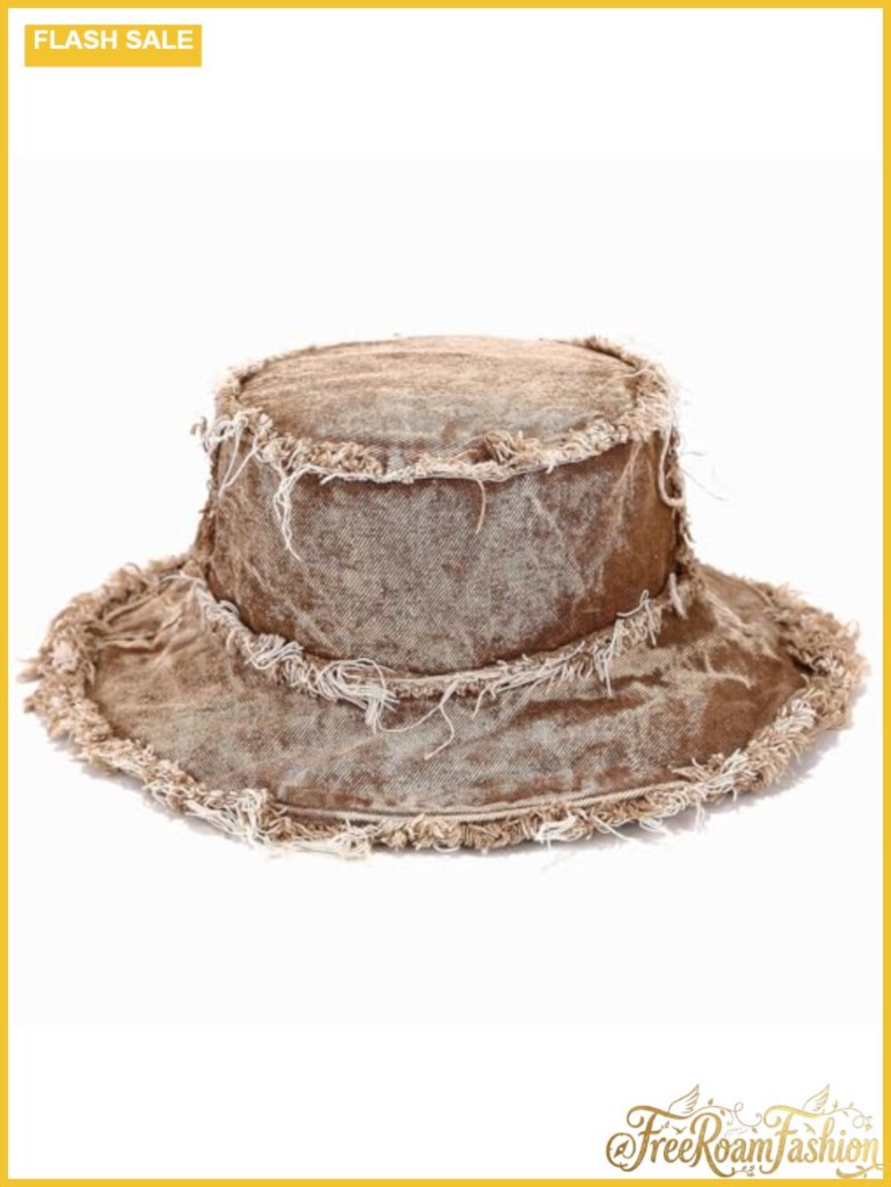 Washed Denim Bucket Hat Distressed Packable Sun Hat Cotton